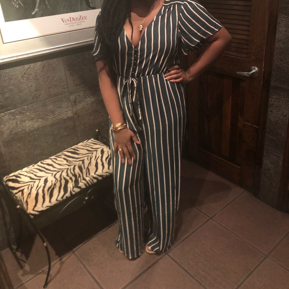 Striped jumpsuit